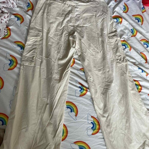 Cream Cargo Pants - Picture 3 of 5